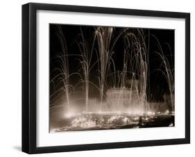 Midwinter Carnival, Storming the Fortress, Upper Saranac Lake, N.Y.-null-Framed Photo