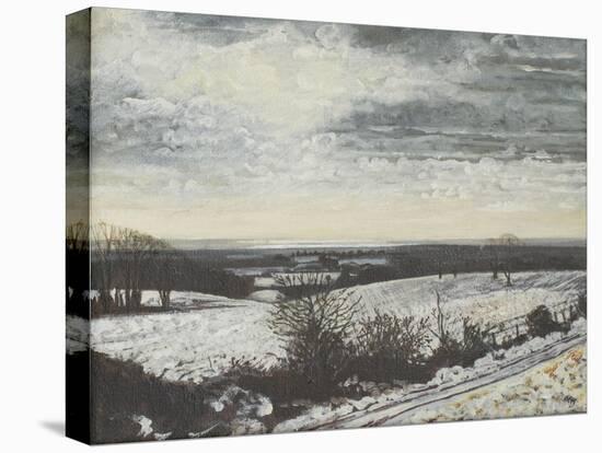 Midwinter Sunset on the Roman Road, 1997-Margaret Hartnett-Stretched Canvas