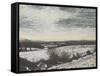 Midwinter Sunset on the Roman Road, 1997-Margaret Hartnett-Framed Stretched Canvas