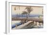 Mie River Near Yokkaichi-Ando Hiroshige-Framed Giclee Print