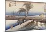 Mie River Near Yokkaichi-Ando Hiroshige-Mounted Giclee Print