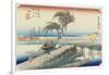 Mie River, Yokkaichi, C. 1833-Utagawa Hiroshige-Framed Giclee Print