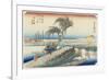 Mie River, Yokkaichi, C. 1833-Utagawa Hiroshige-Framed Giclee Print