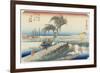 Mie River, Yokkaichi, C. 1833-Utagawa Hiroshige-Framed Giclee Print