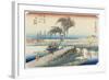 Mie River, Yokkaichi, C. 1833-Utagawa Hiroshige-Framed Giclee Print