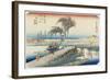 Mie River, Yokkaichi, C. 1833-Utagawa Hiroshige-Framed Giclee Print