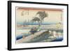 Mie River, Yokkaichi, C. 1833-Utagawa Hiroshige-Framed Giclee Print