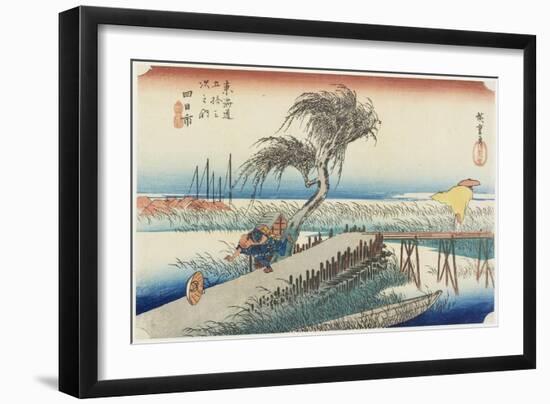 Mie River, Yokkaichi, C. 1833-Utagawa Hiroshige-Framed Giclee Print