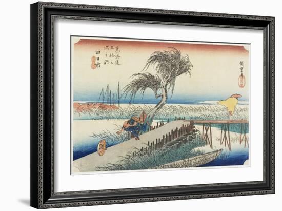 Mie River, Yokkaichi, C. 1833-Utagawa Hiroshige-Framed Giclee Print