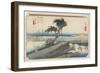 Mie River, Yokkaichi, C. 1833-Utagawa Hiroshige-Framed Giclee Print