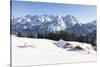 Mieminger Mountain Chain During Winter, Tyrol, Austria-Martin Zwick-Stretched Canvas