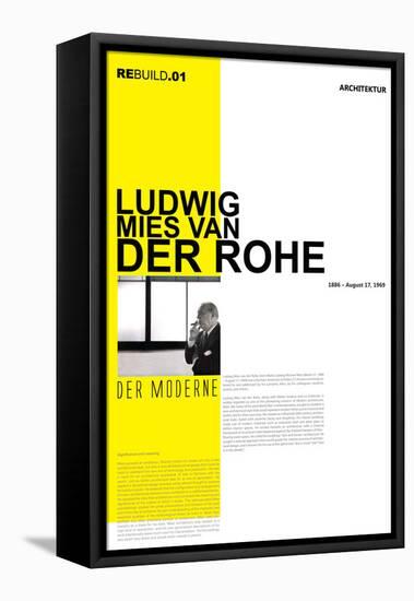 Mies Van Der Rohe Poster-NaxArt-Framed Stretched Canvas