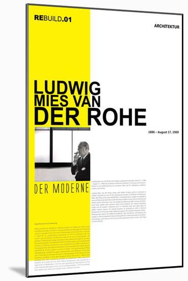 Mies Van Der Rohe Poster-NaxArt-Mounted Art Print