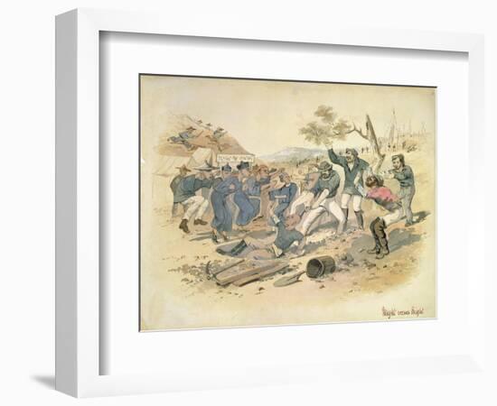 Might Versus Right, C.1861-Samuel Thomas Gill-Framed Giclee Print