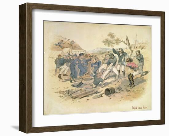 Might Versus Right, C.1861-Samuel Thomas Gill-Framed Giclee Print