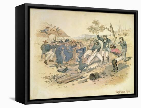 Might Versus Right, C.1861-Samuel Thomas Gill-Framed Stretched Canvas