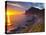 Mightnight Sun over Dramatic Coastal Landscape, Vikten, Flakstadsoya, Lofoten, Norway-Doug Pearson-Stretched Canvas