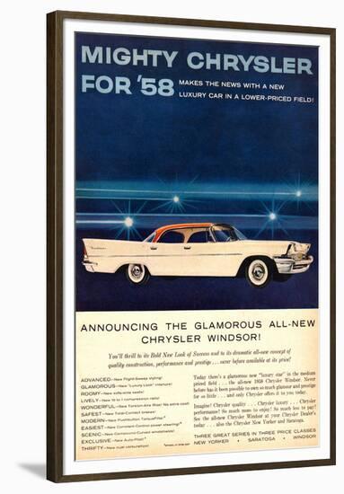 Mighty Chrysler for 58-Windsor-null-Framed Premium Giclee Print