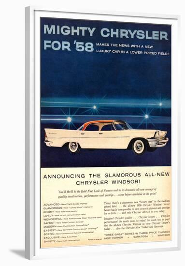 Mighty Chrysler for 58-Windsor-null-Framed Premium Giclee Print