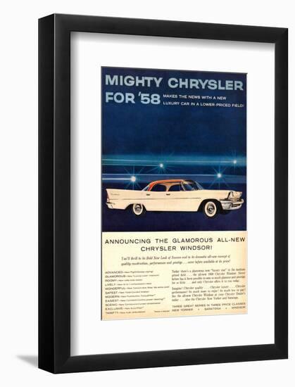 Mighty Chrysler for 58-Windsor-null-Framed Art Print