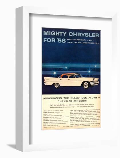 Mighty Chrysler for 58-Windsor-null-Framed Art Print