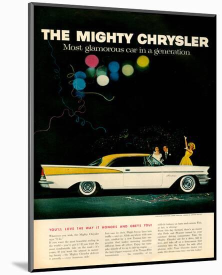 Mighty Chrysler Saratoga-null-Mounted Art Print