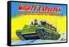 Mighty Explorer with Piston Action-null-Framed Stretched Canvas