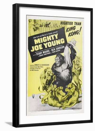 MIGHTY JOE YOUNG, US poster, Terry Moore, Mighty Joe Young, 1949-null-Framed Art Print