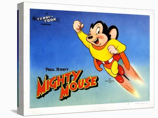 Mighty Mouse, Ca. 1940s-null-Stretched Canvas