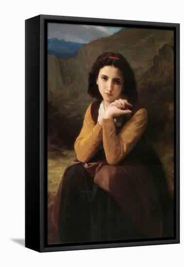 Mignon-William Adolphe Bouguereau-Framed Stretched Canvas