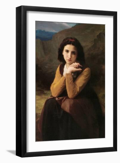 Mignon-William Adolphe Bouguereau-Framed Art Print