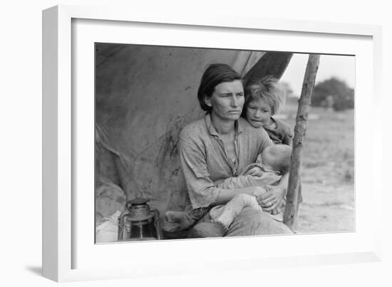 Migrant Agricultural Worker's Family-Dorothea Lange-Framed Art Print