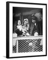 Migrant Italian Family on the Ferry from Ellis Island to New York City, 1905-null-Framed Photographic Print