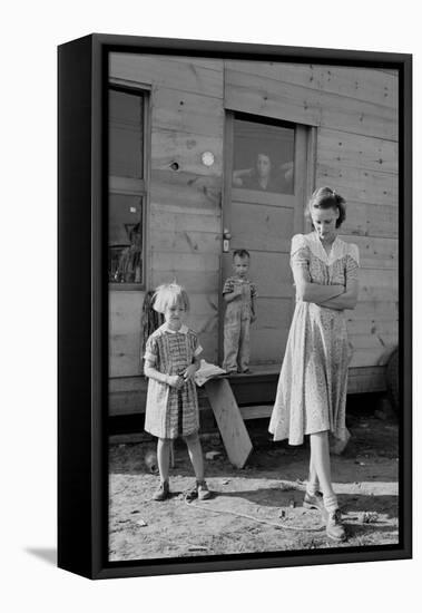 Migrant Mother and Children-Dorothea Lange-Framed Stretched Canvas