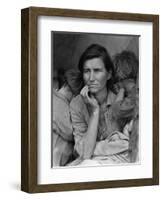 "Migrant Mother" Pea Picker in California Photograph - Nipomo, CA-Lantern Press-Framed Art Print