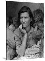 "Migrant Mother" Pea Picker in California Photograph - Nipomo, CA-Lantern Press-Stretched Canvas