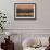 Migrant waders feeding in saline lagoon habitat, silhouetted at dusk, Salton Sea, California-David Tipling-Framed Photographic Print displayed on a wall