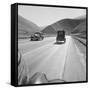 Migrants driving on Highway 99, 1939-Dorothea Lange-Framed Stretched Canvas