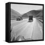 Migrants driving on Highway 99, 1939-Dorothea Lange-Framed Stretched Canvas