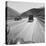 Migrants' Old Car Travels on the Three Lane Highway in California, 1939-null-Stretched Canvas