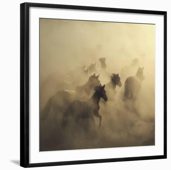 Migration Of Horses-Huseyin Ta?k?n-Framed Giclee Print