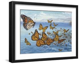 Migration of Monarch Butterflies (Danaus Plexippus), Nymphalidae-null-Framed Giclee Print