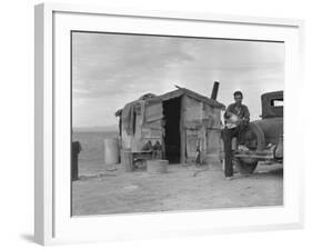 Migratory Mexican Field Worker's Home, Imperial Valley, California, c.1937-Dorothea Lange-Framed Photo