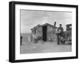 Migratory Mexican Field Worker's Home, Imperial Valley, California, c.1937-Dorothea Lange-Framed Photo