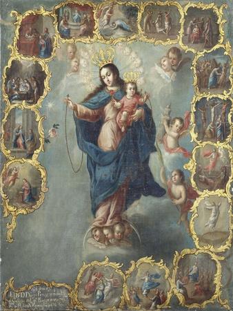 The Immaculate Conception with the Fifteen Mysteries of the Rosary