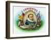 Miguel de Cervantes Brand Cigar Box Label-Lantern Press-Framed Art Print