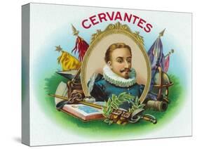 Miguel de Cervantes Brand Cigar Box Label-Lantern Press-Stretched Canvas