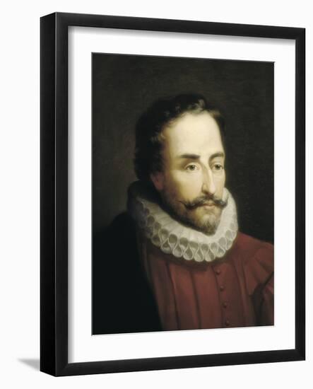 Miguel De Cervantes-Eduardo Balaca Y Canseco-Framed Art Print