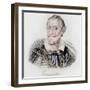 Miguel Saavedra de Cervantes, engraving-J.W. Cook-Framed Giclee Print