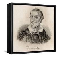 Miguel Saavedra De Cervantes-J.W. Cook-Framed Stretched Canvas